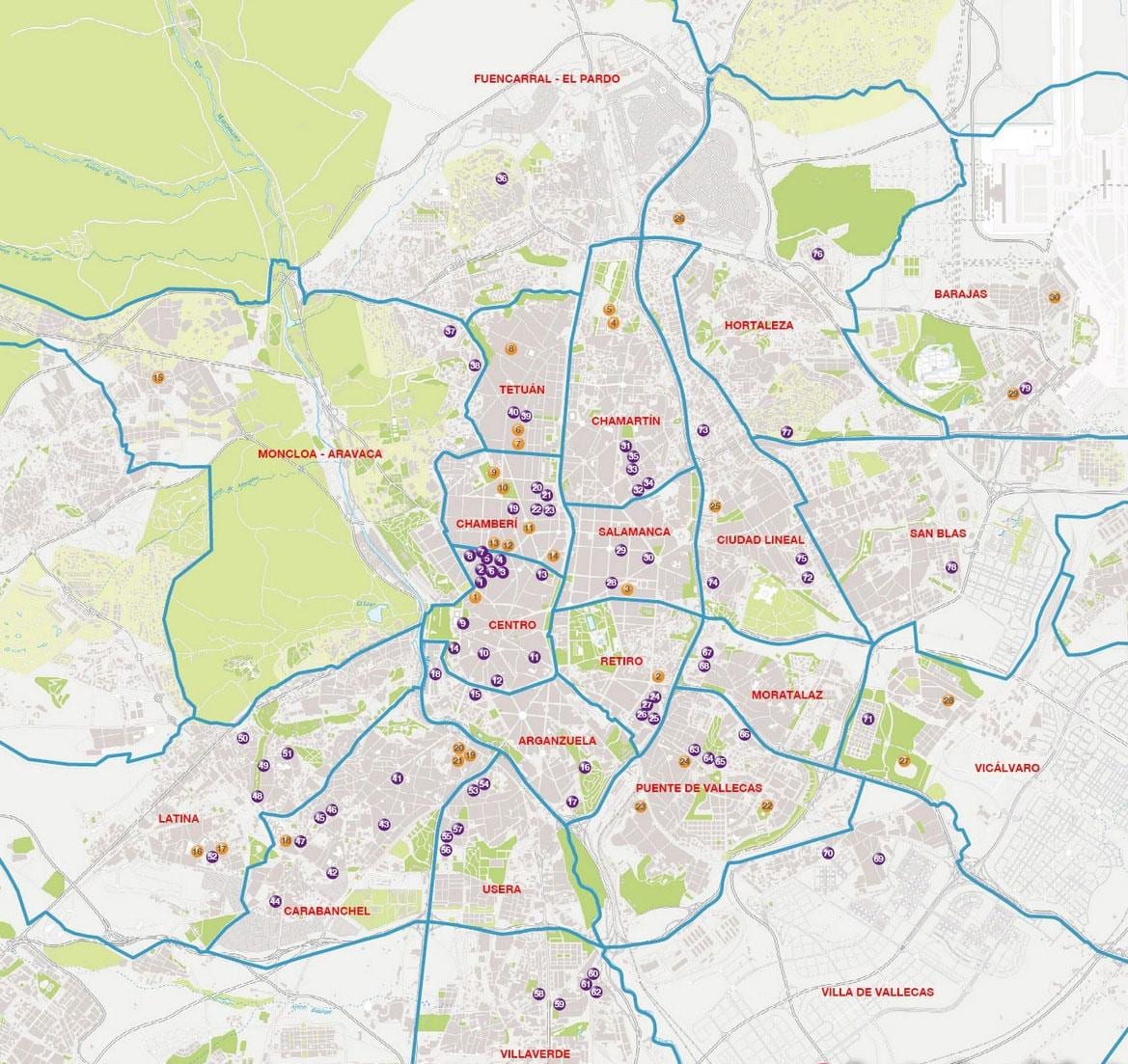 barrio salamanca مدريد اعرض الخارطة
