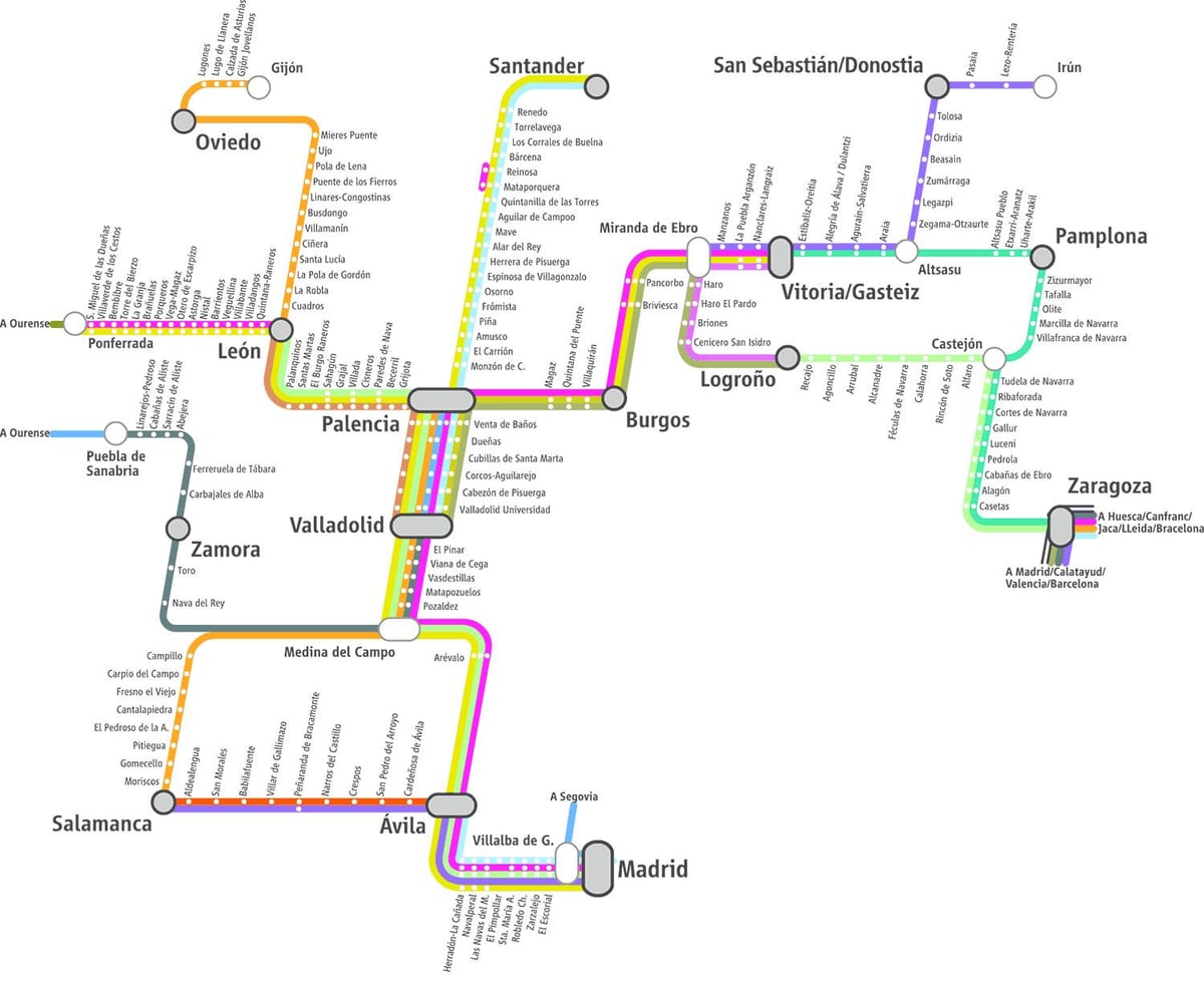 خريطة مدريد renfe