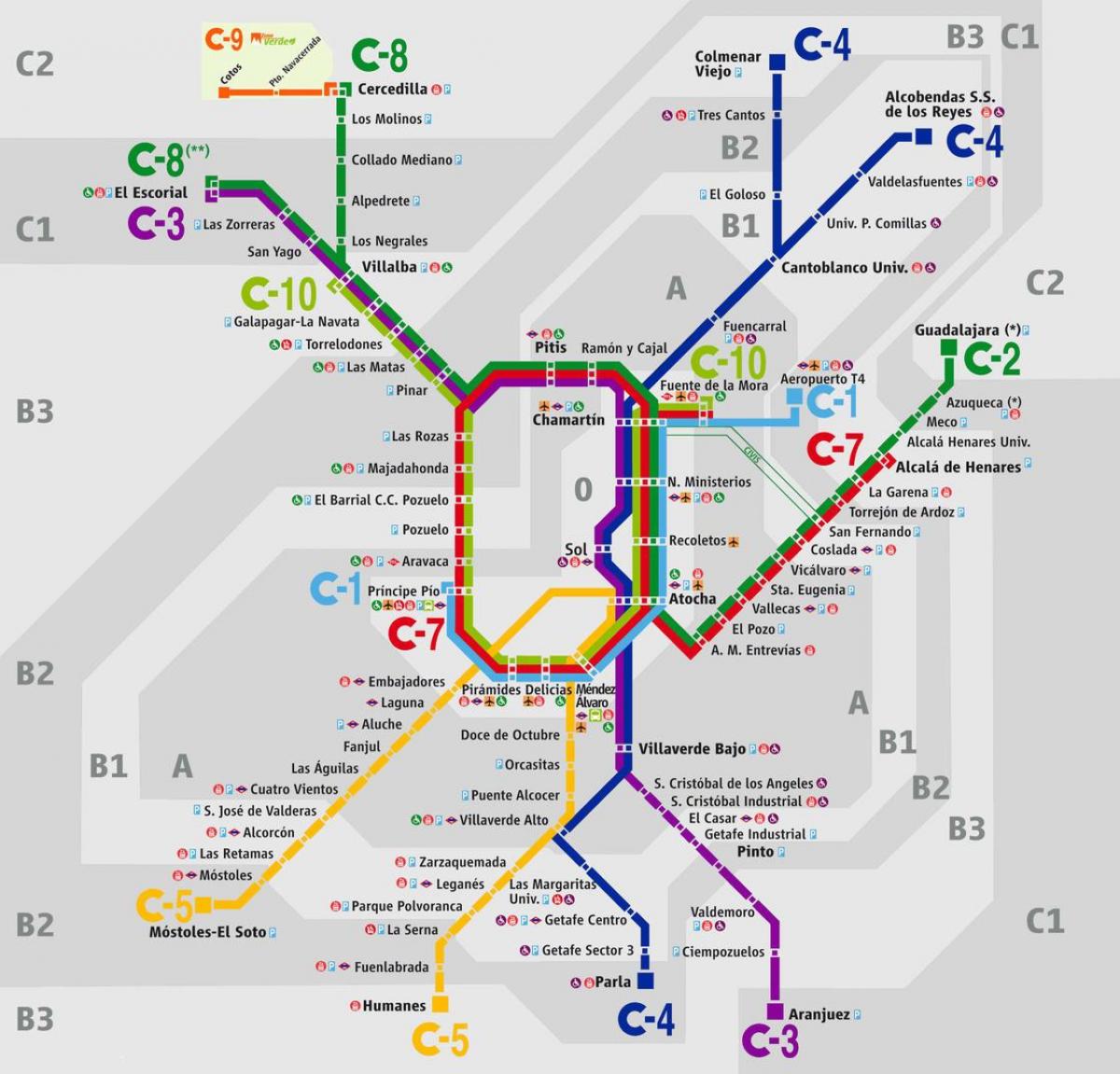 خريطة Madrid atocha محطة السكك الحديدية