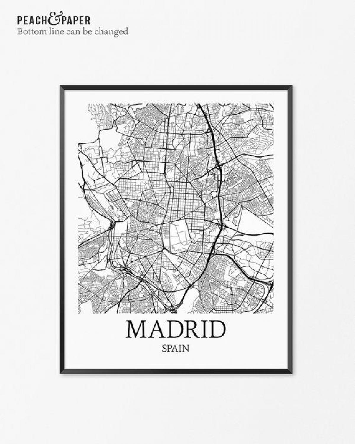 خريطة مدريد اعرض الخارطة ملصق