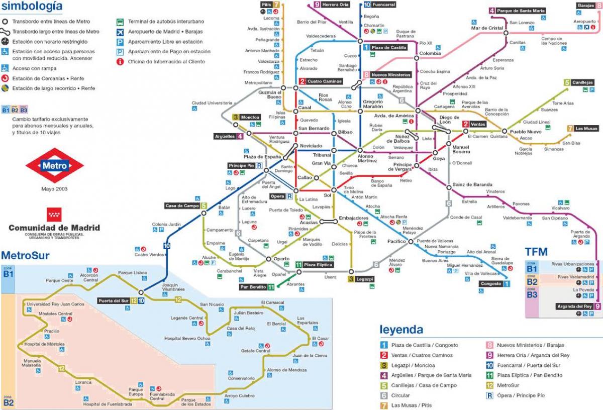 مدريد محطة مترو خريطة