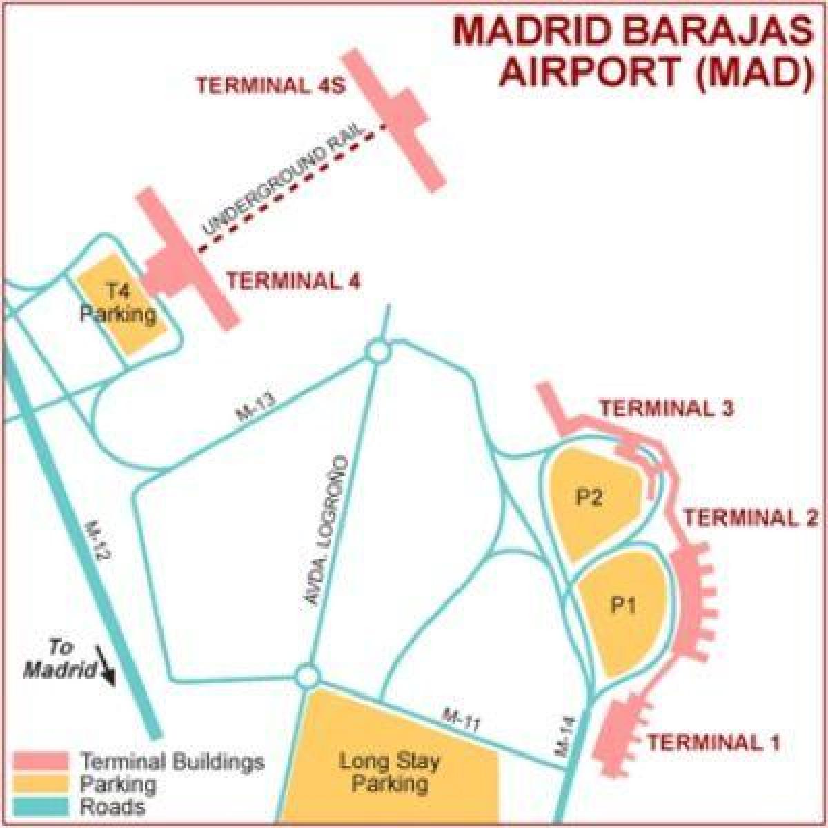 مدريد المطار خريطة