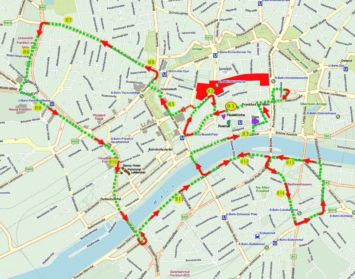 مدريد هوب على هوب إيقاف الحافلة السياحية خريطة