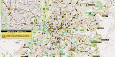 خطوط الحافلات مدريد اعرض الخارطة