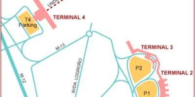 مدريد المطار خريطة