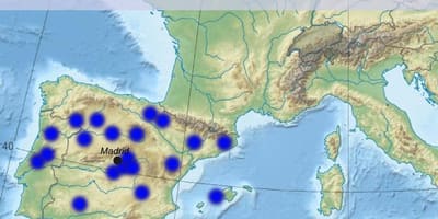 خريطة مطار مدريد الوجهات