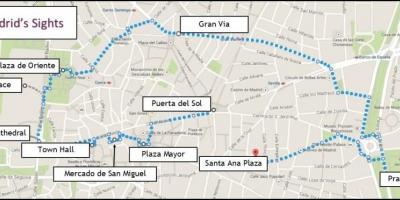 مدريد المشي خريطة