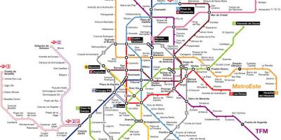 مترو مدريد خريطة